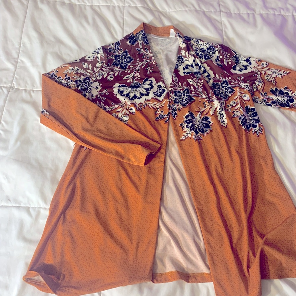 Long sleeve floral cover-up